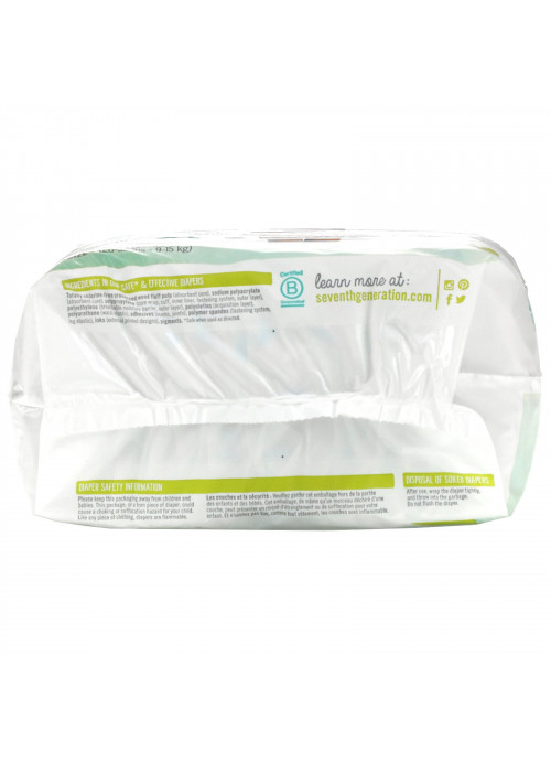 Seventh Generation, Sensitive Protection Diapers, Size 4, 20- 32 lbs, 25 Diapers