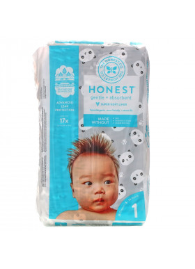 The Honest Company, Honest Diapers, Size 1, 8-14 Pounds, Pandas, 35 Diapers