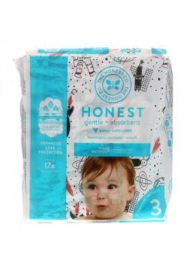 The Honest Company, Honest Diapers, Size 3, 16-28 Pounds, Space Travel, 27 Diapers