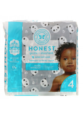 The Honest Company, Honest Diapers, Size 4, 22-37 Pounds, Pandas, 23 Diapers