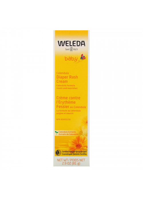 Weleda, Baby, Calendula Diaper Rash Cream, Calendula Extracts, 2.9 oz (81 g)