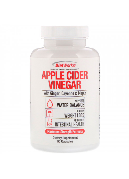 DietWorks, Apple Cider Vinegar, 90 Capsules