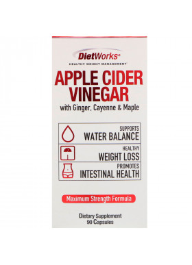 DietWorks, Apple Cider Vinegar, 90 Capsules