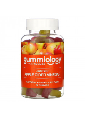 Gummiology, Adult Apple Cider Vinegar Gummies, Natural Apple Flavor, 90 Vegetarian Gummies