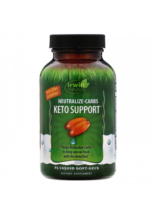Irwin Naturals, Neutralize-Carbs Keto Support, 75 Liquid Soft-Gels