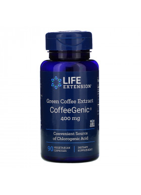 Life Extension, CoffeeGenic, Green Coffee Extract, 400 mg, 90 Vegetarian Capsules