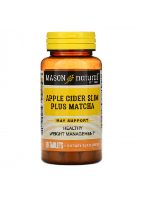 Mason Natural, Apple Cider Slim Plus Matcha, 90 Tablets