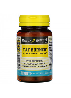 Mason Natural, Fat Burner Plus Super Citrimax, 60 Tablets