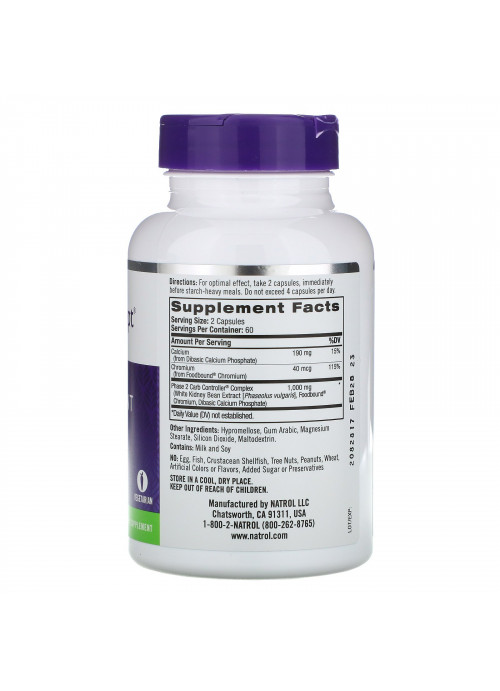 Natrol, Carb Intercept with Phase 2 Carb Controller, 1,000 mg, 120 Veggie Capsules