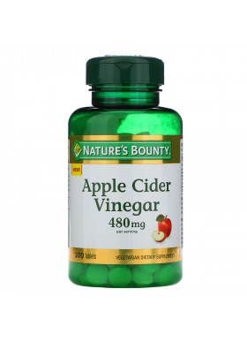 Nature's Bounty, Apple Cider Vinegar, 480 mg, 200 Tablets