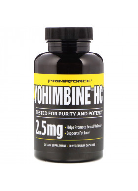 Primaforce, Yohimbine HCl, 2.5 mg, 90 Vegetarian Capsules