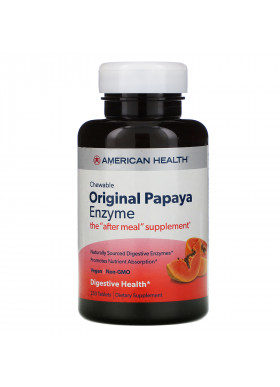 American Health, Chewable Original Papaya Enzyme, 250 Chewable Tablets