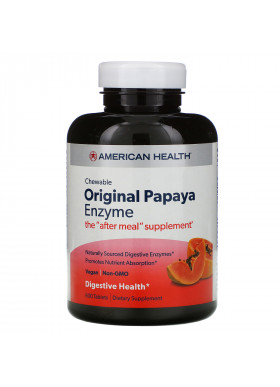 American Health, Original Papaya Enzyme, 600 Chewable Tablets