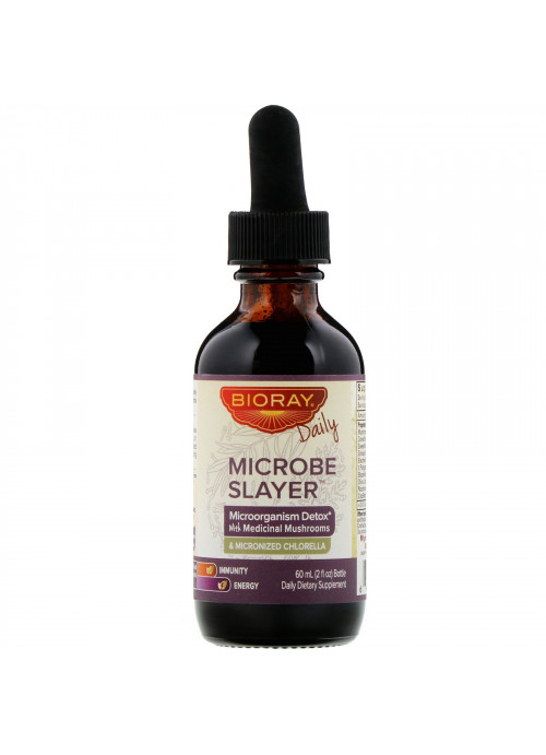 Bioray, Microbe Slayer, Microorganism Detox, Alcohol Free, 2 fl oz (60 ml)