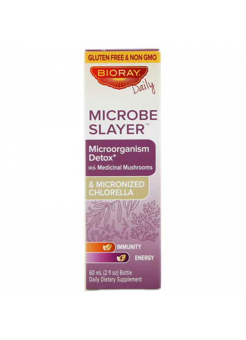 Bioray, Microbe Slayer, Microorganism Detox, Alcohol Free, 2 fl oz (60 ml)