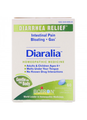 Boiron, Diaralia, Diarrhea Relief, Unflavored, 60 Quick-Dissolving Tablets