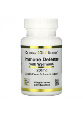 California Gold Nutrition, Immune Defense with Wellmune, Beta-Glucan, 250 mg , 30 Veggie Capsules