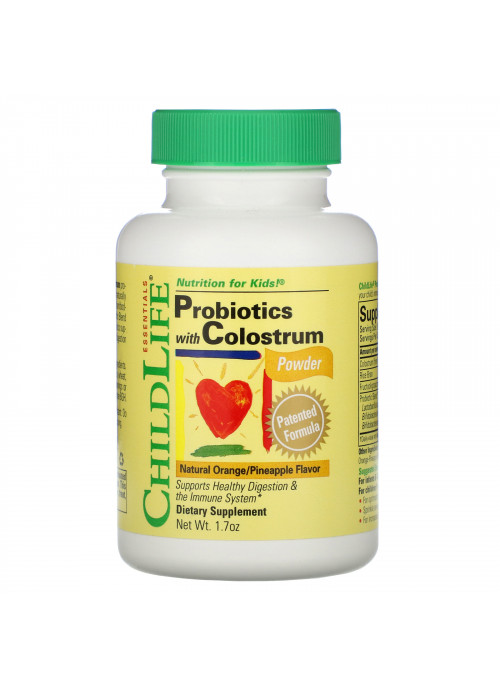 ChildLife, Probiotics with Colostrum Powder, Natural Orange/Pineapple Flavor, 1.7 oz