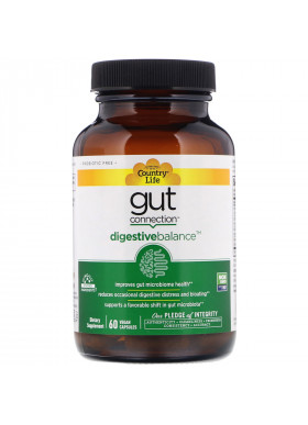 Country Life, Gut Connection, Digestive Balance, 60 Vegan Capsules