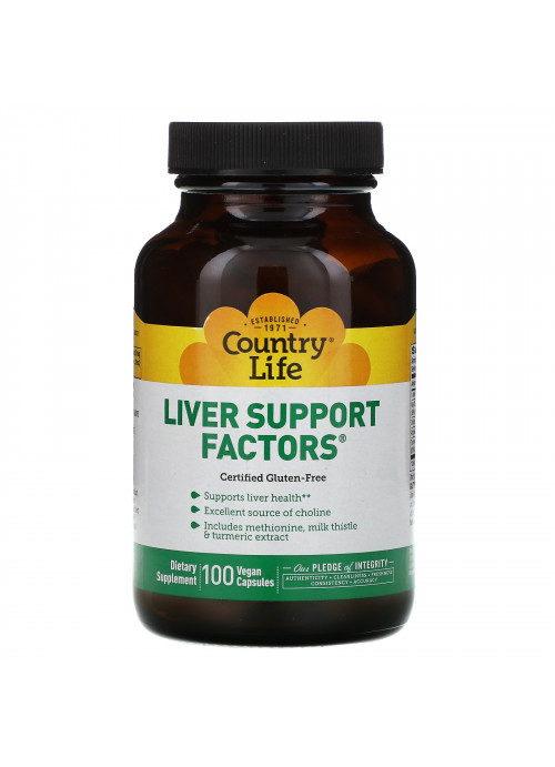 Country Life, Liver Support Factors, 100 Vegan Capsules