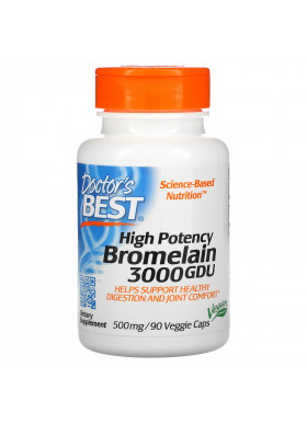 Doctor's Best, Bromelain 3000 GDU, High Potency, 500 mg, 90 Veggie Caps