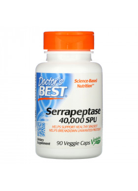 Doctor's Best, Serrapeptase, 40,000 SPU, 90 Veggie Caps