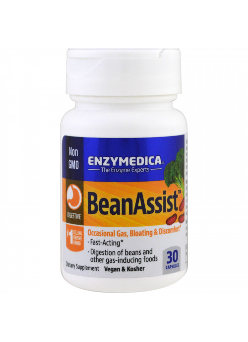 Enzymedica, BeanAssist, 30 Capsules