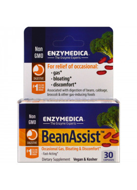 Enzymedica, BeanAssist, 30 Capsules