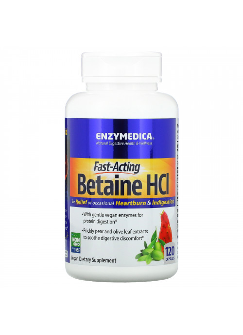 Enzymedica, Betaine HCL, 120 Capsules