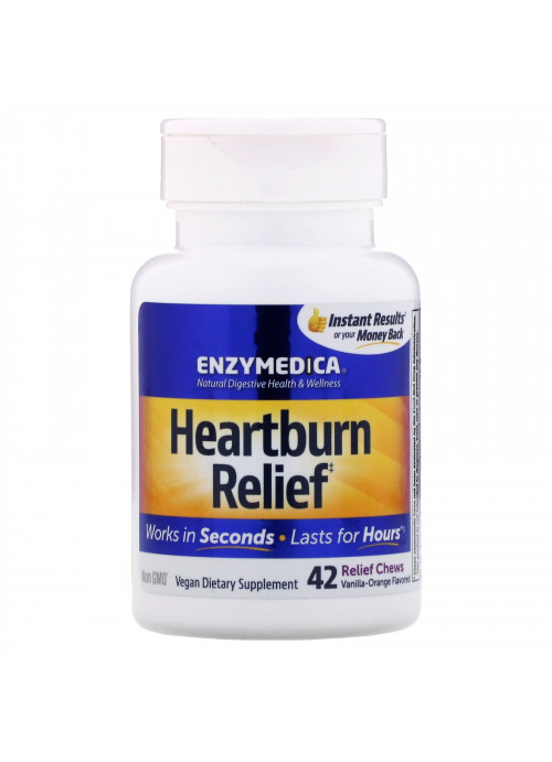 Enzymedica, Heartburn Relief, Vanilla-Orange Flavored, 42 Relief Chews