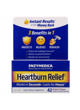 Enzymedica, Heartburn Relief, Vanilla-Orange Flavored, 42 Relief Chews