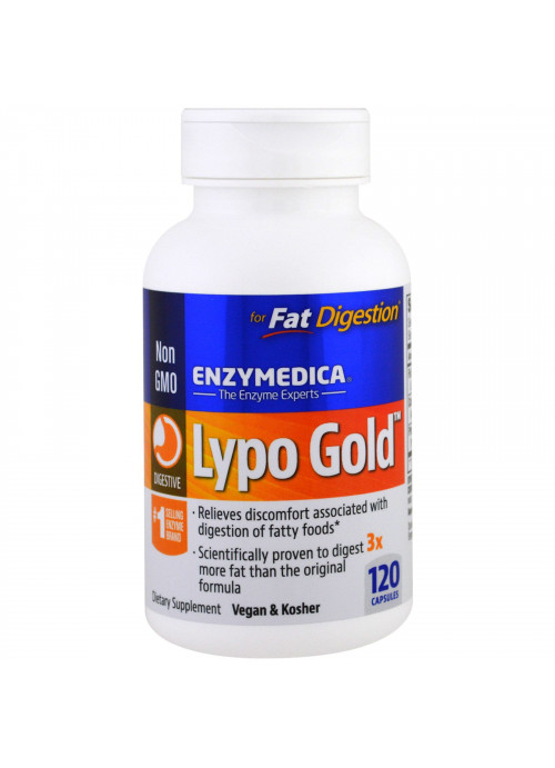 Enzymedica, Lypo Gold, For Fat Digestion, 120 Capsules