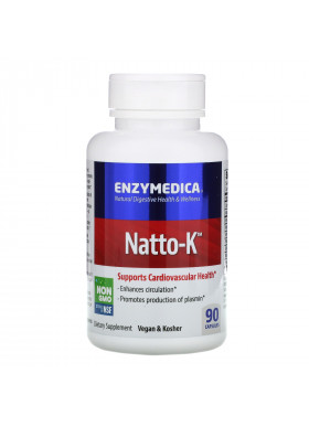 Enzymedica, Natto-K, Cardiovascular, 90 Capsules