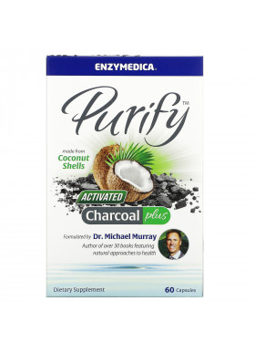 Enzymedica, Purify, Activated Charcoal Plus, 60 Capsules