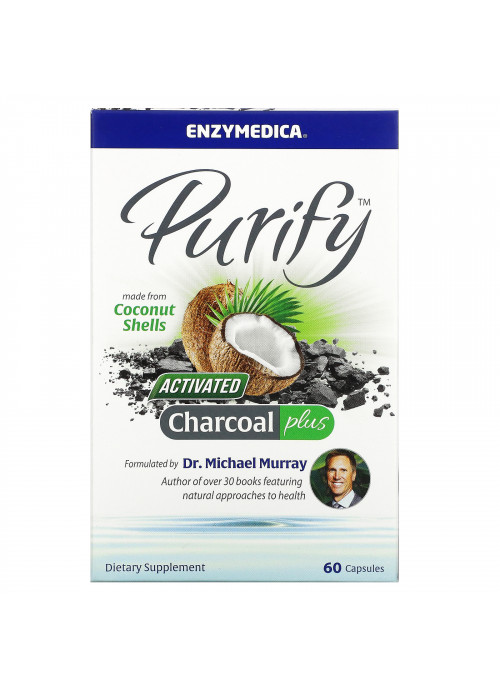 Enzymedica, Purify, Activated Charcoal Plus, 60 Capsules