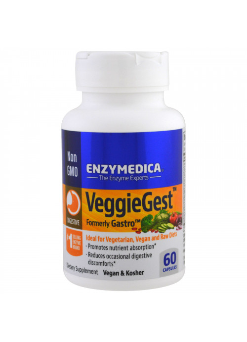 Enzymedica, VeggieGest (Formerly Gastro), 60 Capsules