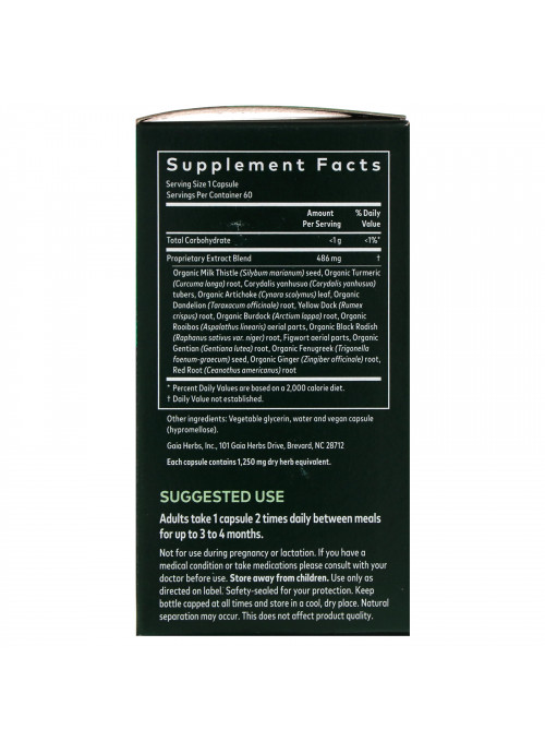 Gaia Herbs, Liver Cleanse, 60 Vegan Liquid Phyto-Caps