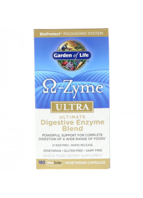 Garden of Life, O-Zyme, Ultra, Ultimate Digestive Enzyme Blend, 180 UltraZorbe Vegetarian Capsules