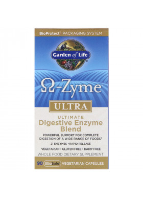 Garden of Life, O-Zyme Ultra, Ultimate Digestive Enzyme Blend, 90 UltraZorbe Vegetarian Capsules