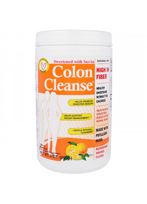 Health Plus, Colon Cleanse, Sweetened with Stevia, Refreshing Orange Flavor, 9 oz (255 g)