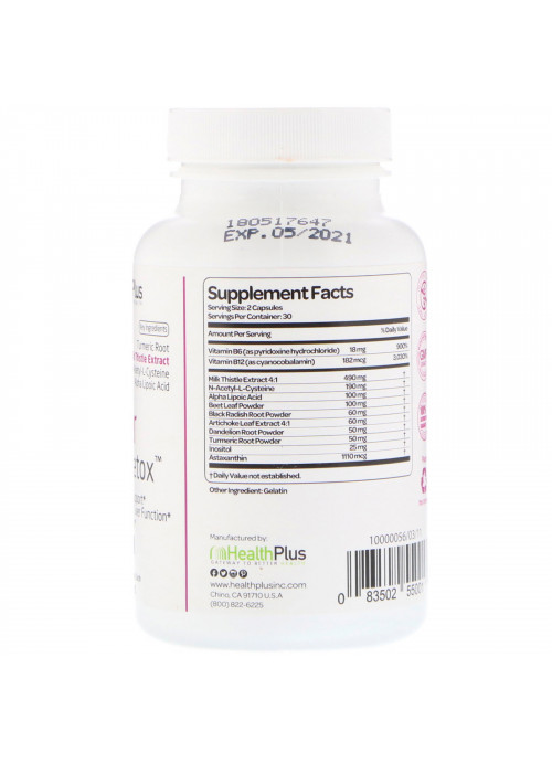Health Plus, Liver Detox, 60 Capsules