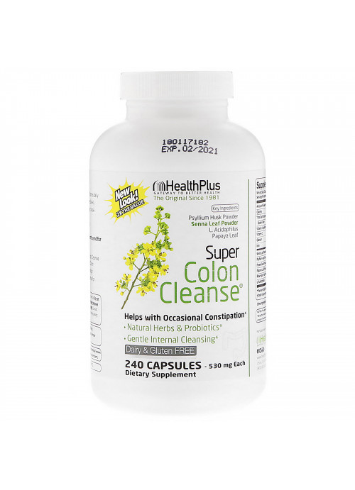 Health Plus, Super Colon Cleanse, 530 mg, 240 Capsules