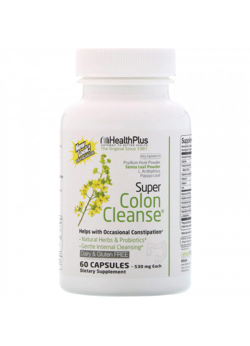 Health Plus, Super Colon Cleanse, 530 mg, 60 Capsules