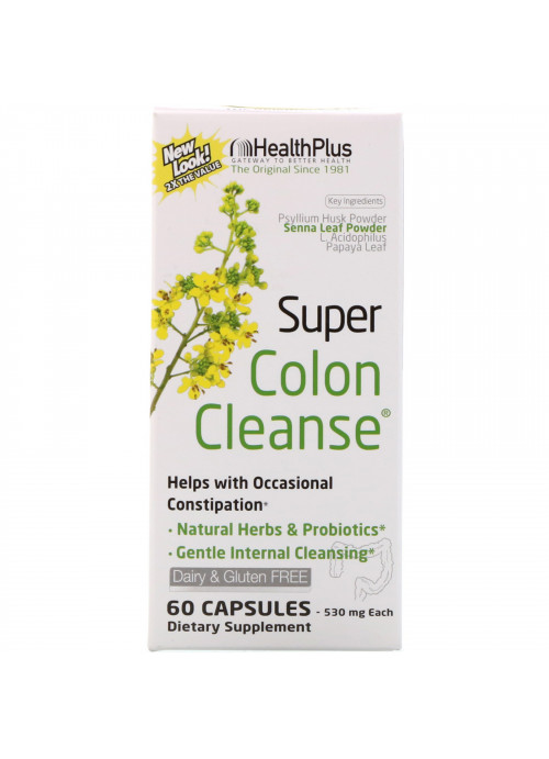 Health Plus, Super Colon Cleanse, 530 mg, 60 Capsules