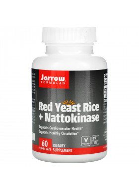 Jarrow Formulas, Red Yeast Rice + Nattokinase, 60 Veggie Caps