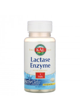 KAL, Lactase Enzyme, 250 mg, 60 Softgels