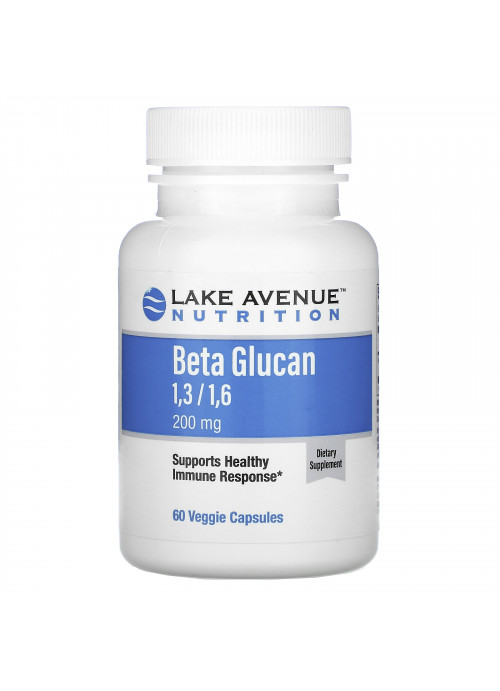 Lake Avenue Nutrition, Beta Glucan 1-3, 1-6, 200 mg, 60 Veggie Capsules