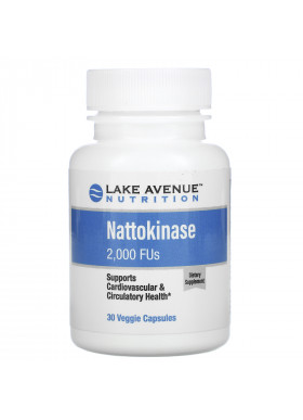 Lake Avenue Nutrition, Nattokinase, Proteolytic Enzyme, 2,000 FUs, 30 Veggie Capsules