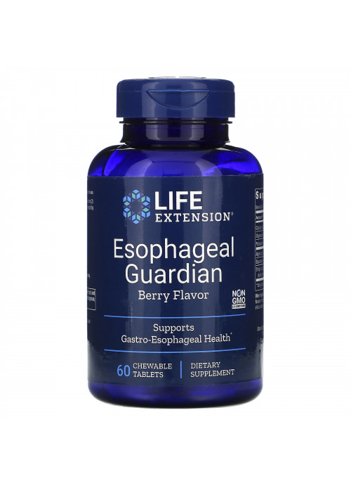 Life Extension, Esophageal Guardian, Berry Flavor, 60 Chewable Tablets