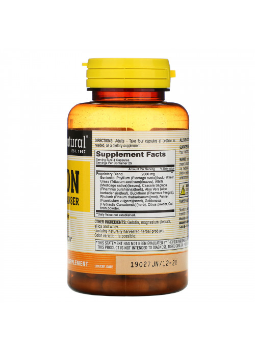 Mason Natural, Colon Herbal Cleanser, 100 Capsules